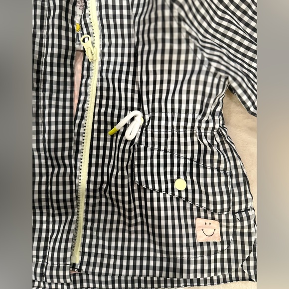 Zara Smiley Happy Collection, Size 9 - 12 Months, Checked Hooded Rain Jacket - Picture 3 of 8